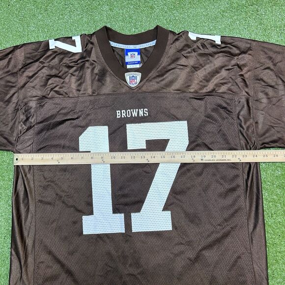 Cleveland Browns Jersey Mens Extra Large Brown Edwards #17 Reebok NFL Vintage - Picture 8 of 10
